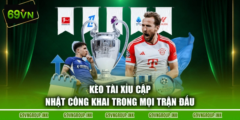 Kèo tài xỉu cập nhật công khai trong mọi trận đấu